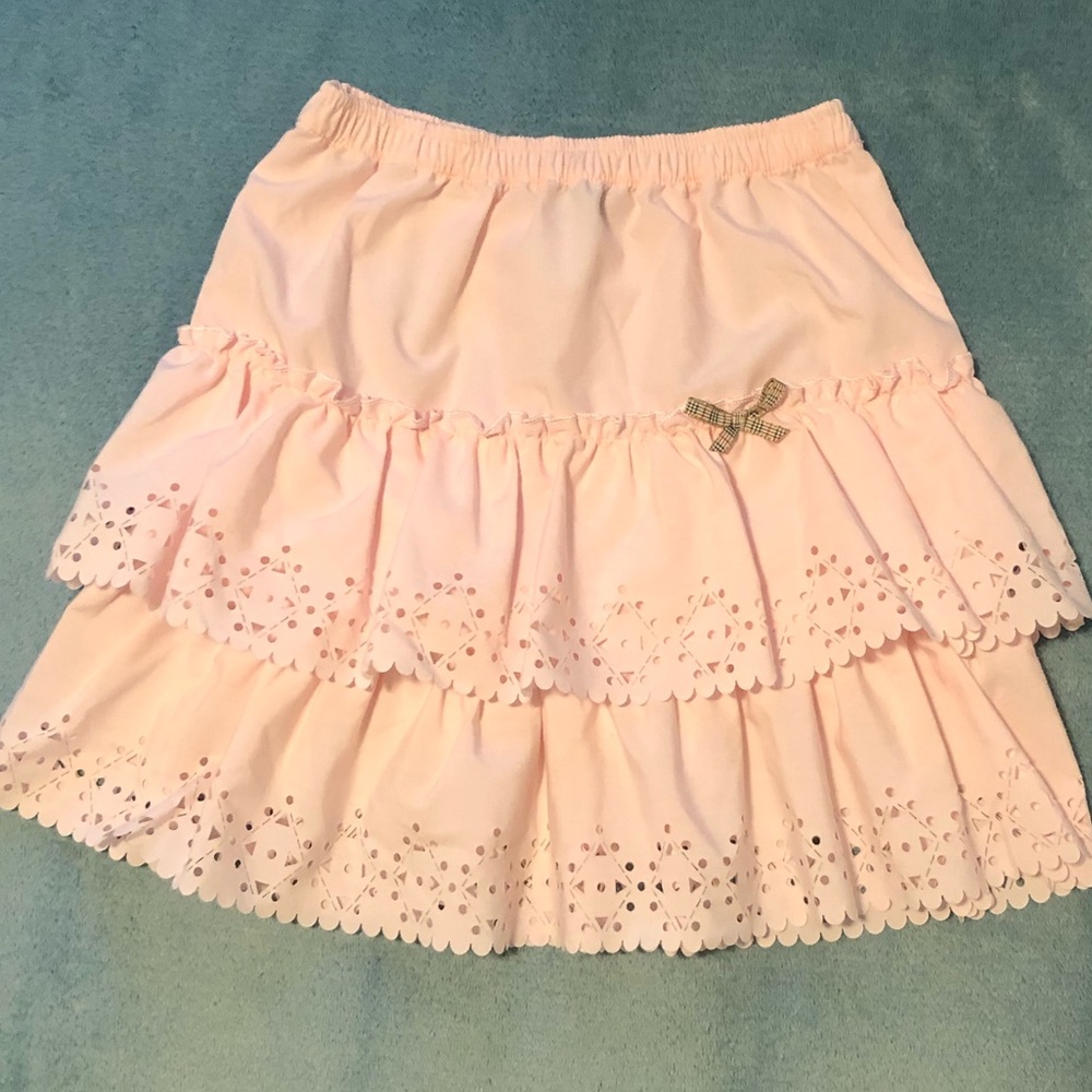 Burberry Girls Skirt 4T Pink Scallop Eyelet
